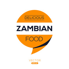 Creative (Zambian food) logo, sticker, badge, label, vector illustration.