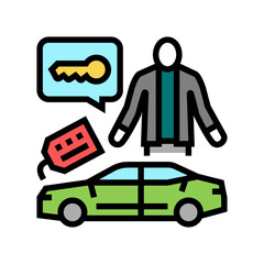 car detailing specialist color icon vector. car detailing specialist sign. isolated symbol illustration