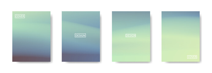 Naklejka premium Set of abstract background with beautiful gradation color, colorful background for poster flyer banner backdrop.vertical banner.cool fluid background vector illustration