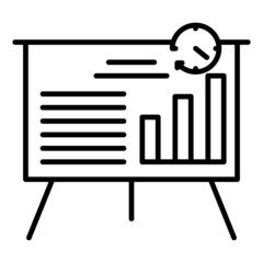 Business, SEO, Marketing. Graphical Report vector icon illustration