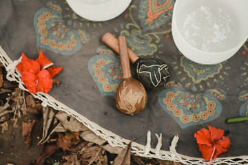 Sound healing with crystal bowls in the jungle 