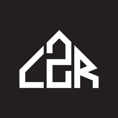 LZR letter logo design on black background. LZR  creative initials letter logo concept. LZR letter design.

