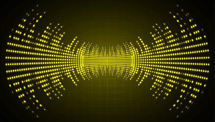 Sound waves oscillating dark light