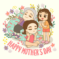happy mothers day illustration