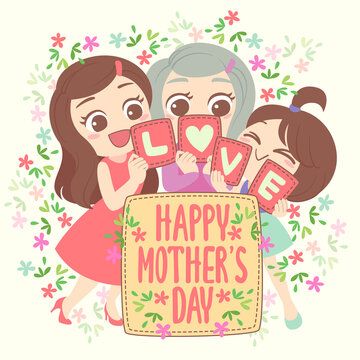 happy mothers day illustration