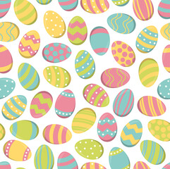 seamless painted easter eggs background