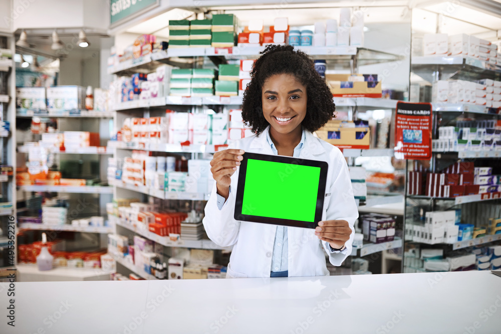 Poster getting a repeat on your prescription just got easier. cropped portrait of an attractive young femal