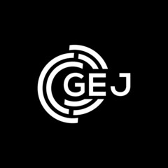 GEJ letter logo design on black background. GEJ creative initials letter logo concept. GEJ letter design. 