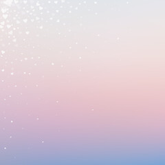 White heart love confettis. Valentine's day corner