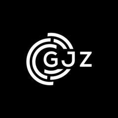 GJZ letter logo design on black background. GJZ creative initials letter logo concept. GJZ letter design. 