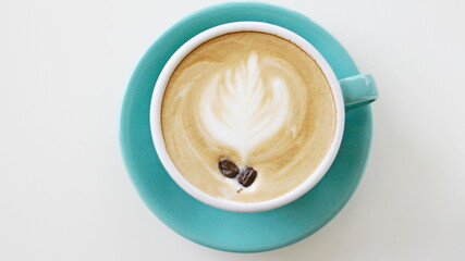 coffee cup latte art