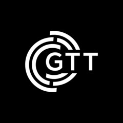 GTT letter logo design on black background. GTT  creative initials letter logo concept. GTT letter design.