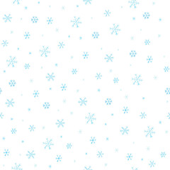 Seamless pattern with snowflakes. Watercolor hand-drawn texture
