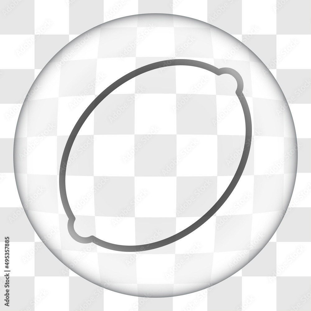 Poster lemon simple icon vector. flat desing. glass button on transparent grid.ai
