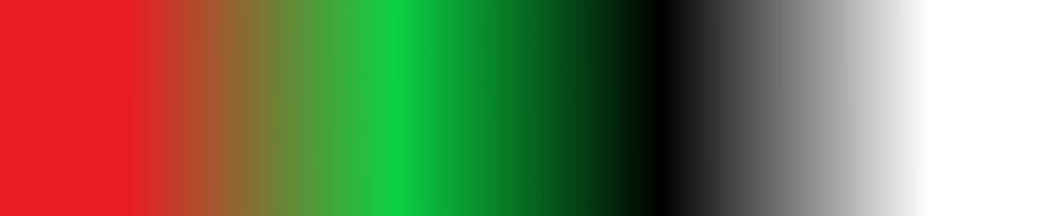 Color gradient for banner. Red, green, black and white.
