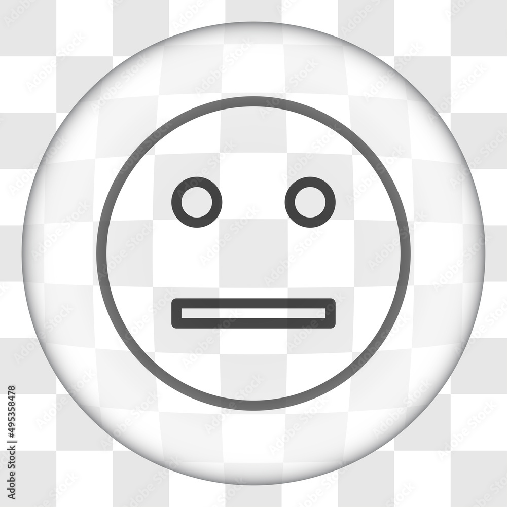 Aufkleber smile simple icon vector. flat desing. glass button on transparent grid.ai