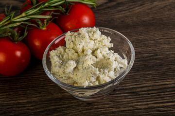 Soft cream cheese with herbs