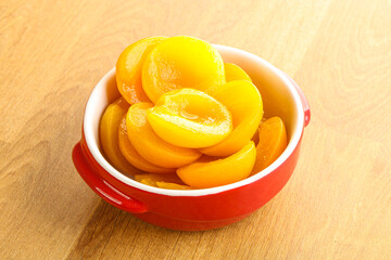 Canned apricot – sweet light dessert