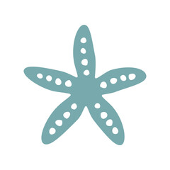 Sea starfish vector single icon, separate isolated illustration