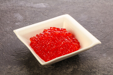 Luxury delicous red salmon caviar