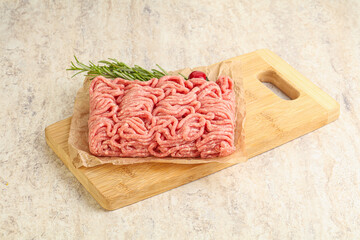 Raw beef minced meat for cooking