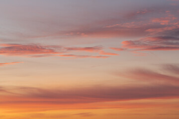 Orange purple sunset cloudscape backdrop