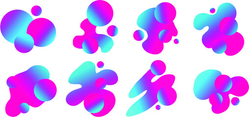 abstract bubble icon set
