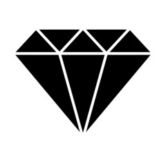 Fototapeta premium Simple black diamond vector icon