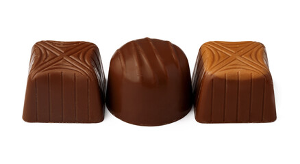 Chocolate candies sweets isolated on a white background