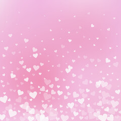 White heart love confettis. Valentine's day gradie