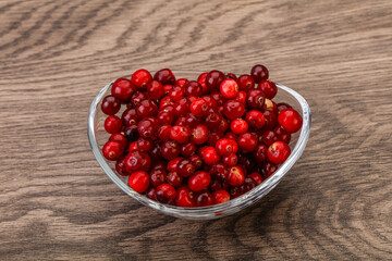 Sweet and tasty cranberry in the bowl