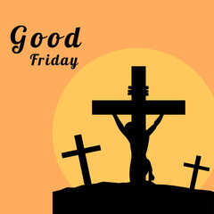 Good Friday for christian religious occasion banner.