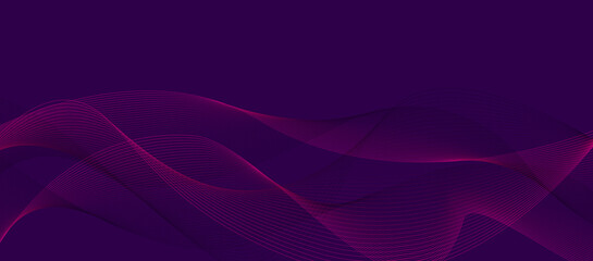 動きのある滑らかな波形のライン。抽象的な背景素材