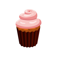 Easter cupcake, muffin with cream. Sweet food, dessert