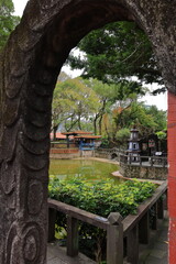 Lin family garden with elegant mansion and classic Chinese garden architectures in Banqiao District, New Taipei City, Taiwan
