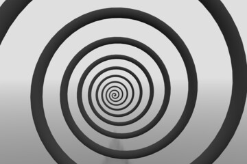 3D Illustration of optical spiral, 3d render