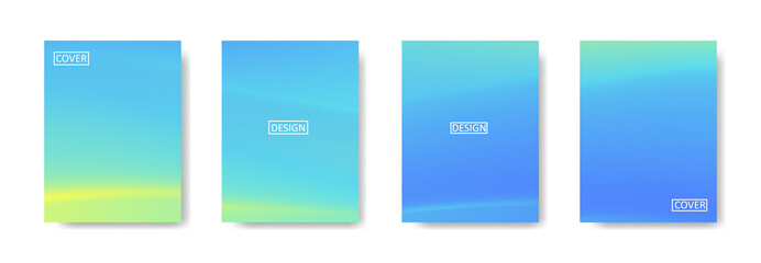 Set of abstract background with beautiful gradation color, colorful background for poster flyer banner backdrop.vertical banner.cool fluid background vector illustration