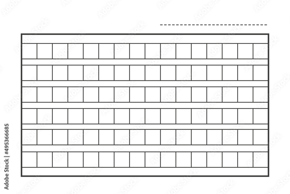 Poster squared manuscript. blank paper template for school notebook. paper manuscript. notebook for writing