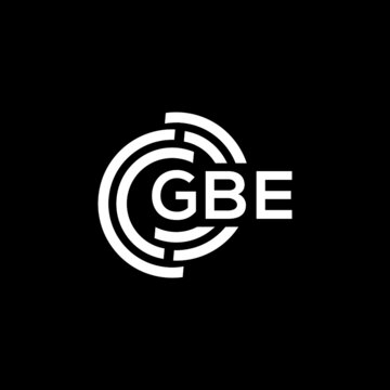 GBE letter logo design on black background. GBE  creative initials letter logo concept. GBE letter design.