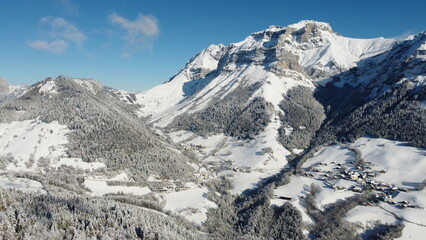 Montmin - Col de la forclaz sous la neige
