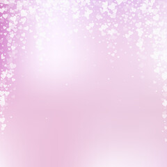 White heart love confettis. Valentine's day fallin