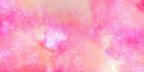 Nebula and stars of night sky banner. Abstract space colorful background. Abstract watercolor background. Vintage paper textured aquarelle canvas for modern creative design. Grunge multicolor texture.