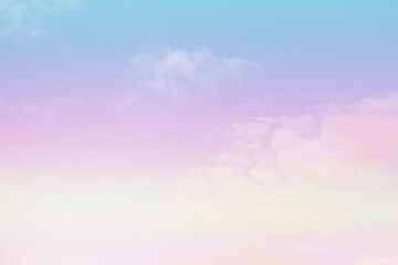 Naklejka na ściany i meble Beautiful sky and clouds in pastel tones.