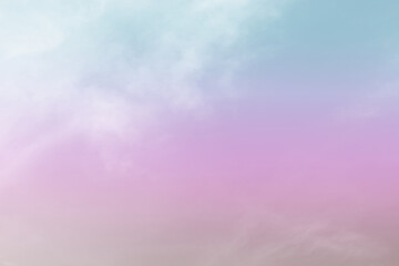 Beautiful sky and clouds in pastel tones.