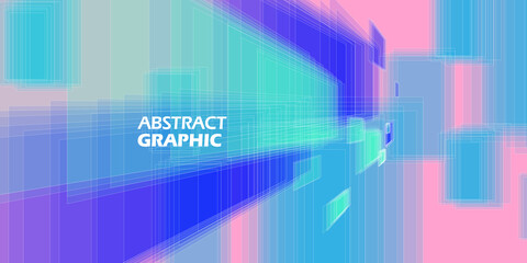 Obraz premium Perspective abstract background, vector illustration.