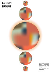 Vector Gradient Colorful Cover. Holographic Abstract Background Poster Design Template.