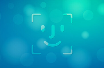 Face id recognition - biometric phone facial scanning for identification in the system.