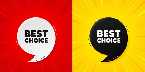 Best choice tag. Flash offer banner with quote. Special offer Sale sign. Advertising Discounts symbol. Starburst beam banner. Best choice speech bubble. Vector