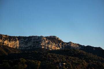 sunset in the mountains