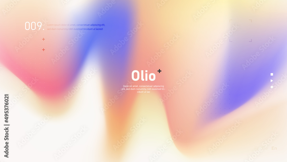 Poster colorful gradient mesh background design. modern bright wallpaper with colorful gradient shapes